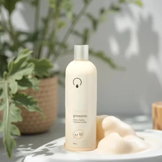 OrganiGrow Growpoo Clarifying Shampoo Protein-Free Deep Cleanse for LowMedium Porosity Hair pH-Balanced- 8 fl oz. image {9}