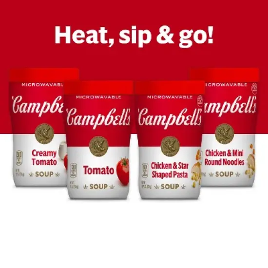 Campbell's Creamy Tomato Microwaveable Sipping Soup - 10.75oz image {8}