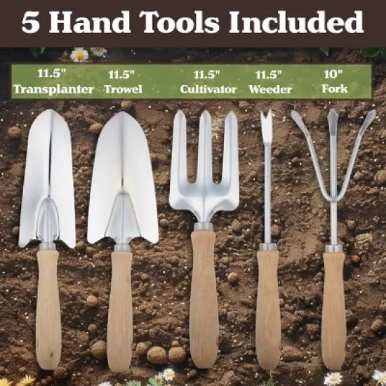 Gardening Tool Set and Stool, Gray image {3}