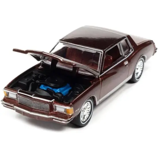 1979 Chevrolet Monte Carlo Carmine Red Metallic with White Stripes Ltd Ed 1/64 Diecast Model Car by Johnny Lightning image {2}