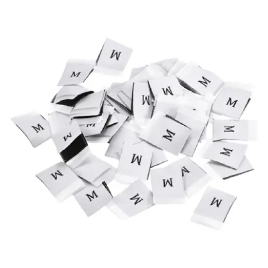 Unique Bargains Woven Crafting Clothing Sewing Embroidered Size Labels 100 Pcs image {5}