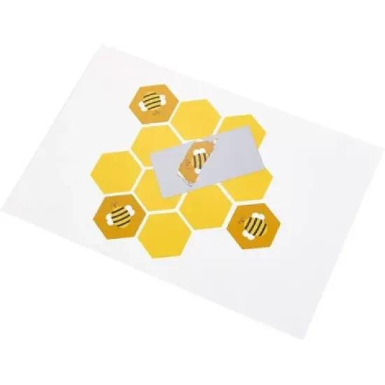 Juvale 300 Pack Metallic Silver Scratch Off Stickers, Self Adhesive DIY Rectangle Labels, 2 x 1 in image {4}