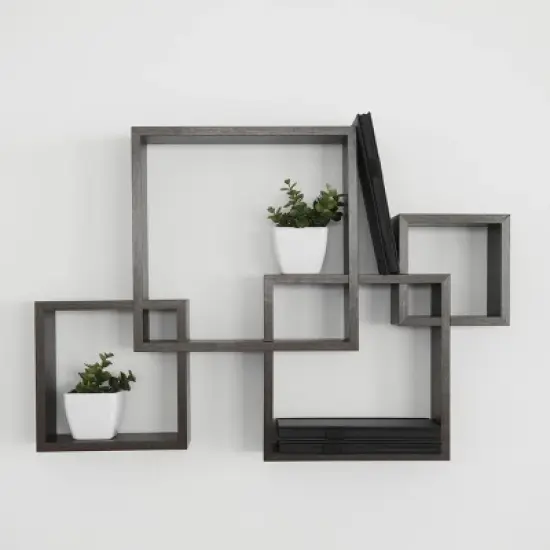 
25.5" x 17.75" Intersecting Cube Wall Shelf - Danya B. image {2}