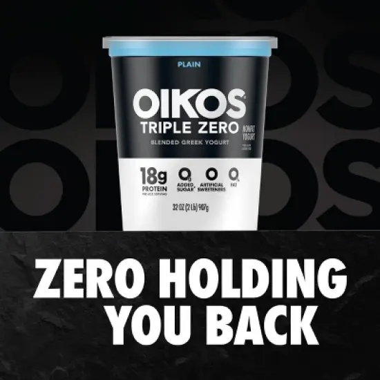 OIKOS Plain Greek Yogurt - 18g protein 32oz image {6}