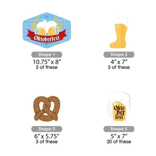 Big Dot of Happiness Oktoberfest - German Beer Festival Centerpiece Sticks - Showstopper Table Toppers - 35 Pieces image {6}