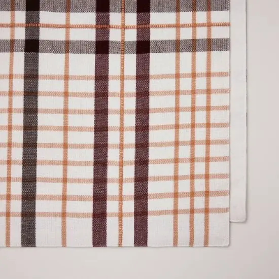 20"x90" Fall Plaid Oversized Runner Burgundy/Brown - Hearth & Hand&trade; with Magnolia image {2}