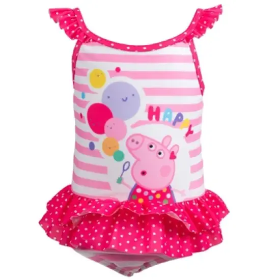 Peppa Pig Girls One Piece Bathing Suit Little Kid image {9}