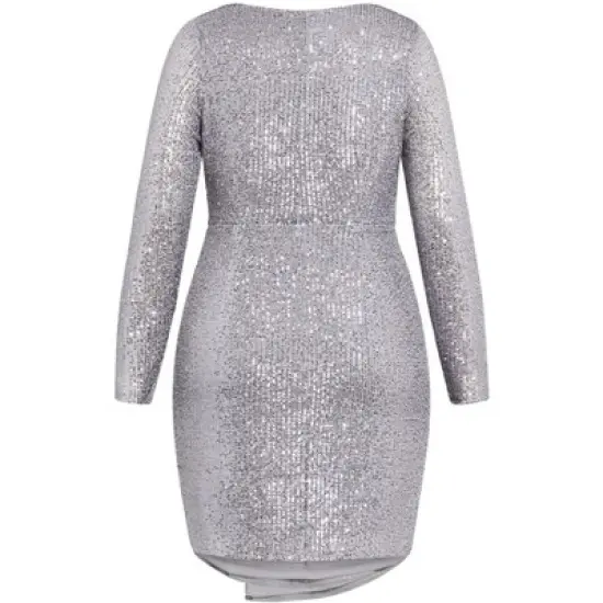 Women's Plus Size Razzle Dress - Metal | CITY CHIC image {4}