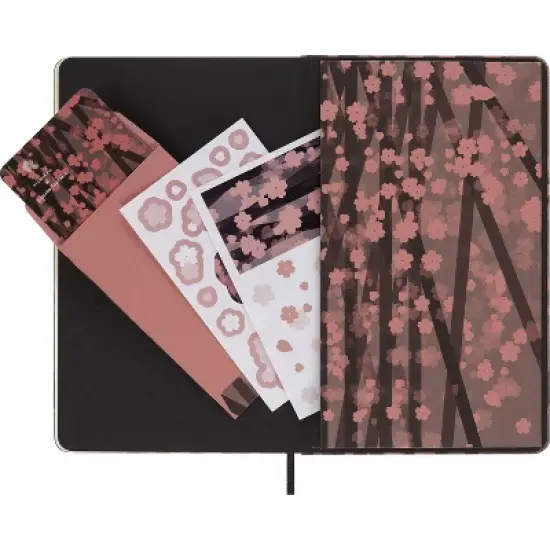 Moleskine 176 Sheet Ruled Notebook 5.12"x8.25" Sakura image {5}