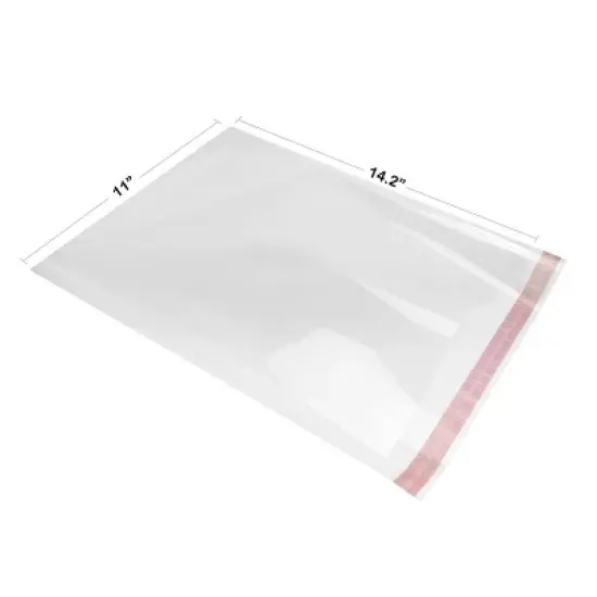UOFFICE Clear Resealable Cellophane Bags, 11" x 14.2" image {4}