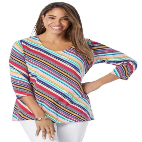 Jessica London Women&rsquo;s Plus Size Scoop-Neck Tee image {6}