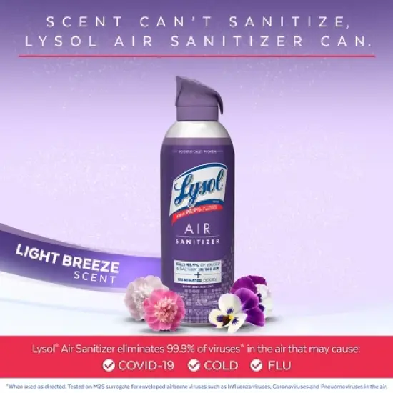 Lysol Light Breeze Air Sanitizing Spray - 10oz image {2}