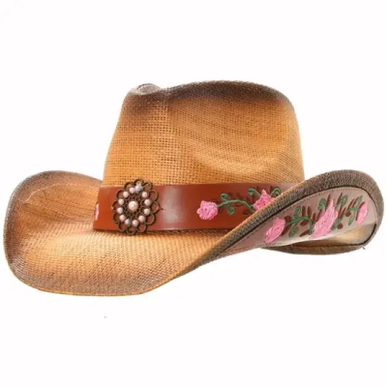 grinderPUNCH Classic Western Outback Cowboy Hat - Mens & Womens Straw Cowgirl Style for Rodeo, Ranch, and Everyday Wear image {10}