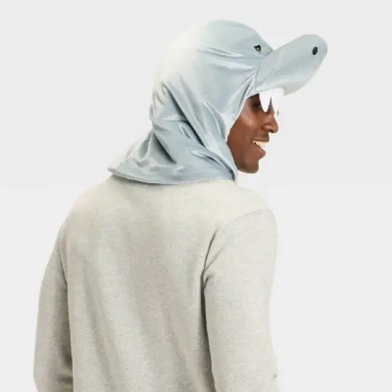 Adult Snood Shark Halloween Costume Headwear - Hyde and EEK! Boutique&trade; Gray image {1}