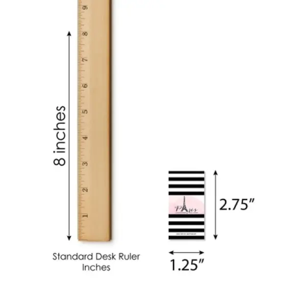 Big Dot of Happiness Paris, Ooh La La - Mini Candy Bar Wrapper Stickers - Paris Themed Baby Shower or Birthday Party Small Favors - 40 Count image {4}