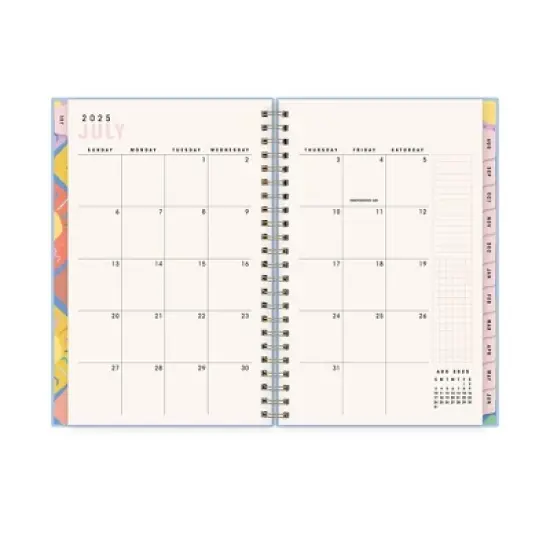 Blue Sky Brook Gossen Planner Faux Leather Lgb 5"X8" Weekly/Monthly Wirebound (12 Month) Light Blue July 2025 To June 2026 image {5}