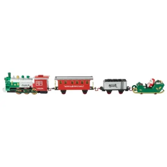 Northlight 36 Pc Battery Operated Lighted and Animated Train Set with Raised Track and Sound image {2}