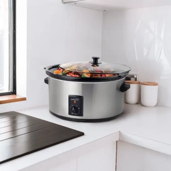 Brentwood 8.0 Quart Slow Cooker Stainless Steel image {4}