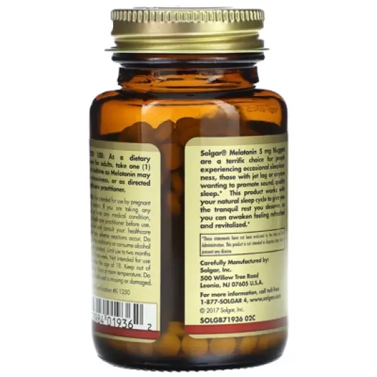 Solgar Melatonin, 5 mg, 60 Nuggets image {2}