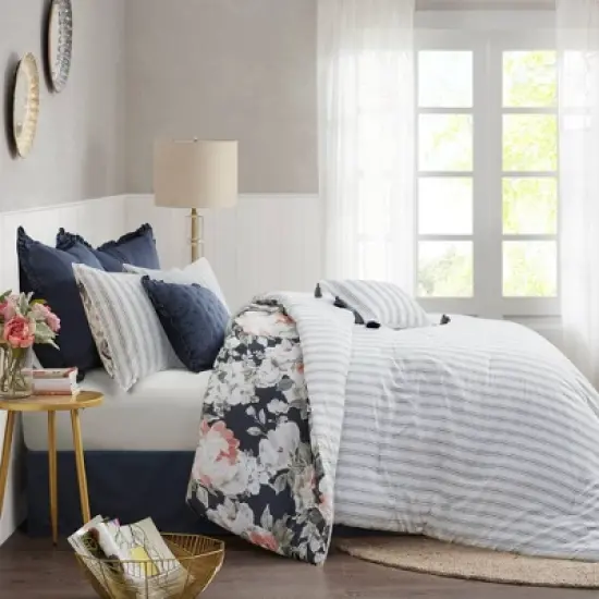 Sorrel 8pc Cotton Printed Reversible Comforter Set image {5}