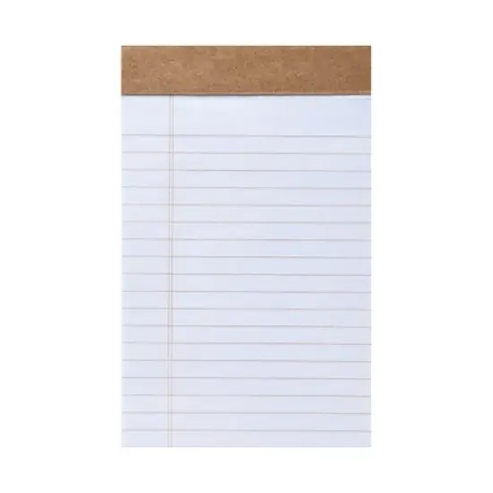 MyOfficeInnovations Notepads 5" x 8" Wide White 50 Sheets/Pad 12 Pads/PK (19938) 886428 image {6}