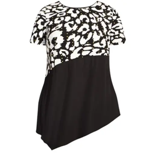 Women's Plus Size Carina Top - animal dot | AVENUE image {2}