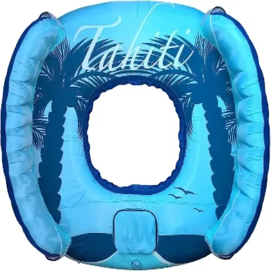 Blue Wave Drift + Escape U-Seat Inflatable Lounger, Blue image {1}