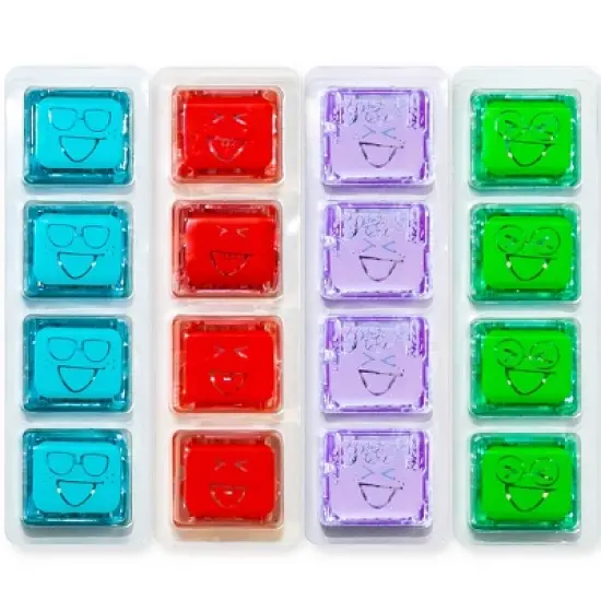 Glo Pals Light Up Water Cubes -  Set of 16 Cubes - Red, Blue, Green, Purple image {1}