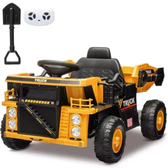 Ride on Dump Truck, 12 Volt Ride on Toys with Electric Dump Bed, Electric Car for Kids with Remote Control, Shoel, LED Lights, Musci Player image {10}