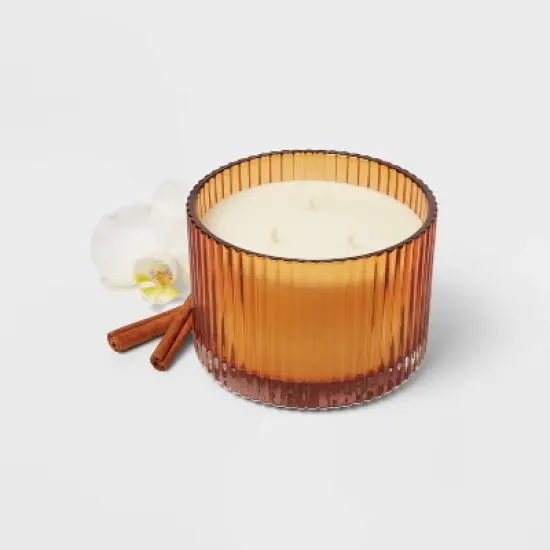 "3-Wick Ribbed Glass Candle 13oz - Threshold&trade; image {2}