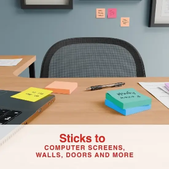 Staples Ultra Sticky Notes 3" x 3" Golden Hour Collection 100 Sheets/Pad 24 Pads/Pack (ST62885) image {4}