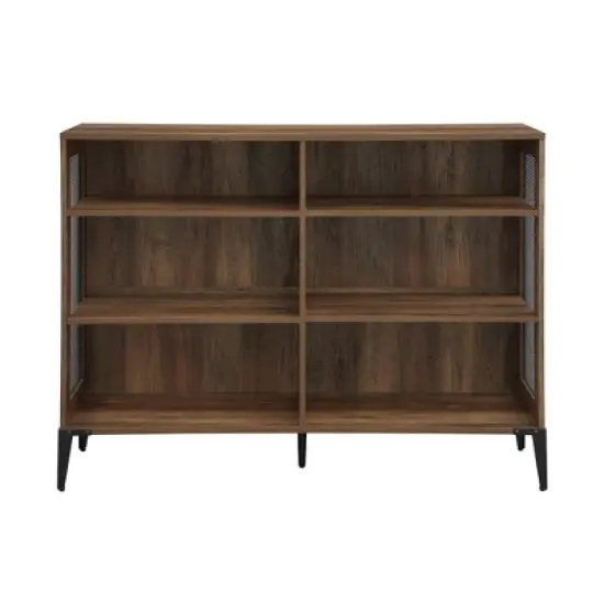 40.25" Grevaldi Urban Industrial Mesh Side Horizontal Bookshelf - Saracina Home image {2}