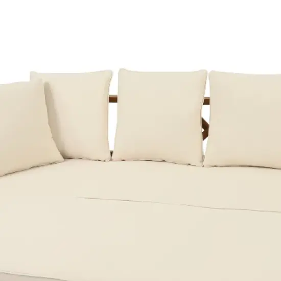Christopher Knight Home Varney Outdoor 78.5"  Acacia Wood Extendable Daybed Sofa image {4}