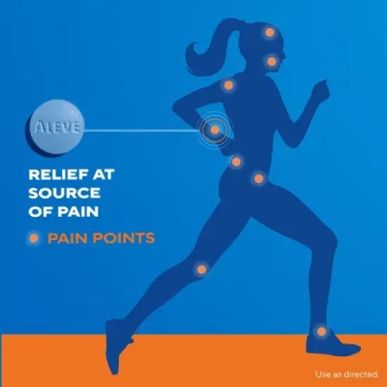 Aleve NSAID Back & Muscle Pain Reliever & Fever Reducer Tablets - Naproxen Sodium - 50ct image {4}