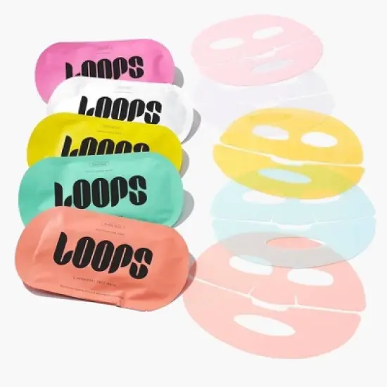 LOOPS Variety Pack Facial Mask - 5ct/5.29oz image {1}