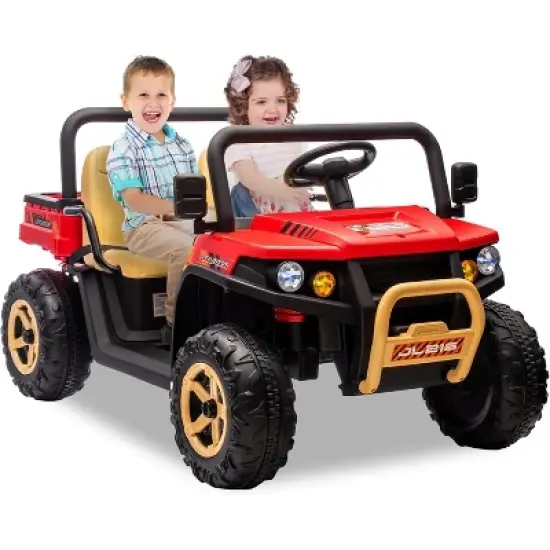 24v Ride On Dump Truck, 2 Seater Electric Ride On Car Toy with Shovel, Bluetooth, Remote Control, Music, LED Lights for Boys & Girls image {12}