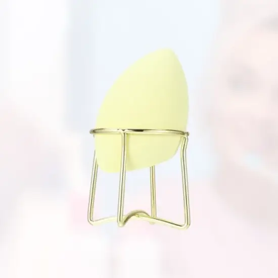 Unique Bargains Metal Circular Beauty Egg Makeup Sponge Holder 1 Pc image {5}