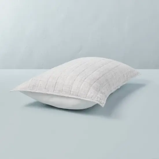 Channel Stitch Heathered Pillow Sham - Hearth & Hand&trade; with Magnolia image {3}