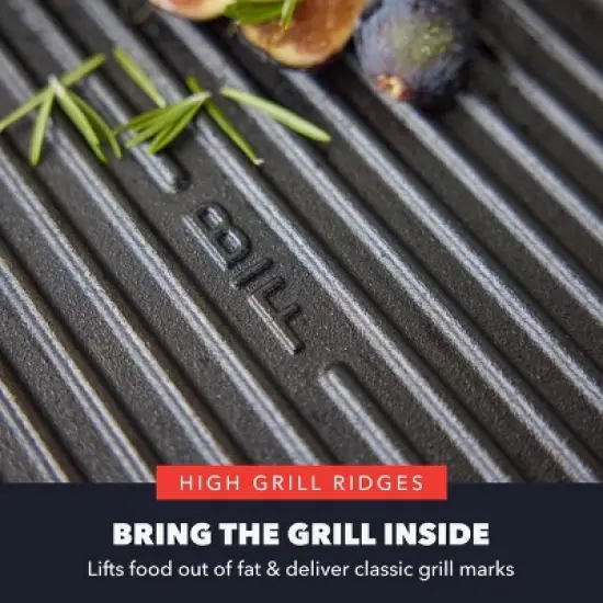 Bobby Flay 11" Cast Iron Square Grill with Dual Handles and Spouts image {6}