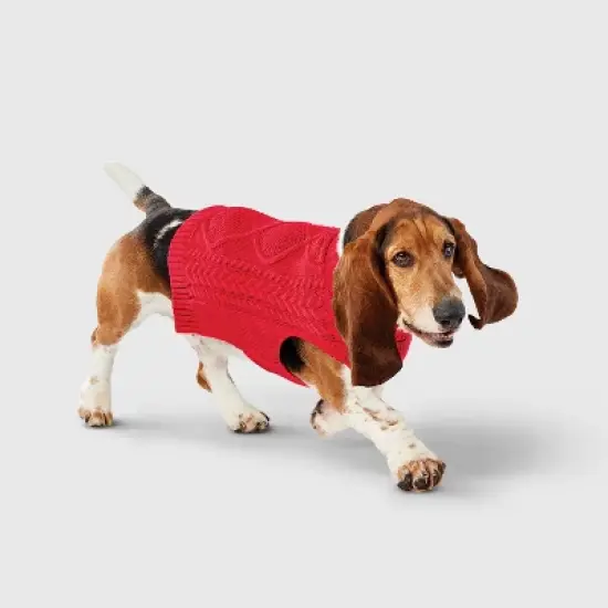 Gingerbread Playhouse Red Knit Cat and Dog Sweater - Wondershop&trade; image {5}