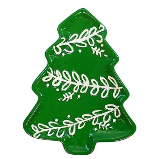 Tag 0.75 In Winter Plates Set/3 Christmas , Tidbit Mitten Gingerbread Tree (3PC) image {2}