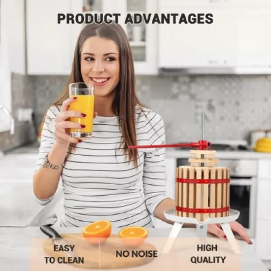 3.2 Gal Manual Fruit Wine Press With A Filter Bag, Manual Juice Maker, Hand Juicer Squeezer image {3}