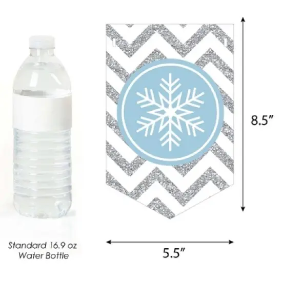 Big Dot of Happiness Winter Wonderland - Snowflake Holiday Party and Winter Wedding Bunting Banner - Snowflake Party Decorations - Winter Wonderland image {1}