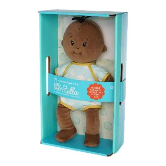 The Manhattan Toy Company Wee Baby Stella  Brown Hair Bassinette Box image {5}