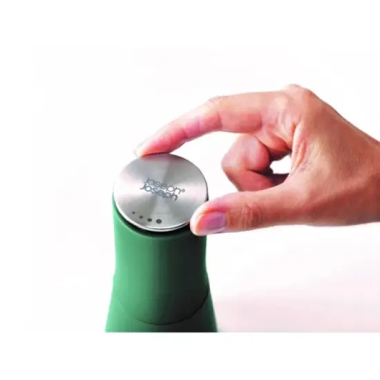 Joseph Joseph Milltop Salt & Pepper Set - Sage: Ceramic Spice Mills, Stainless Steel, 2-Piece, 115ml Capacity image {2}