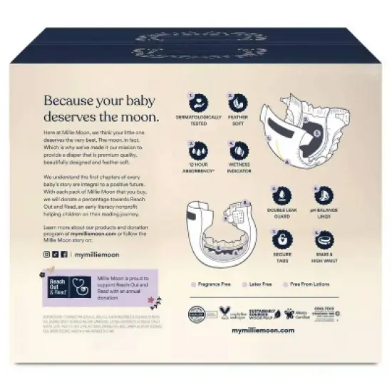 Millie Moon Mega Box Disposable Diapers - Size 3 - 144ct image {5}