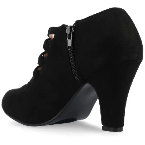 Journee Collection Womens Piper Inside Zip Block Heel Booties image {6}