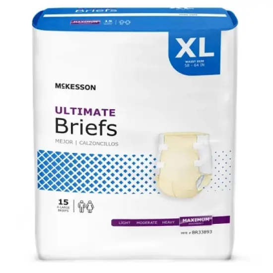 McKesson Ultimate Briefs, Incontinence, Maximum Absorbency, Unisex image {5}