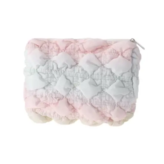 Unique Bargains Ruffled Clouds Rainbow Bubbles Makeup Bag Medium 1 Pc image {7}