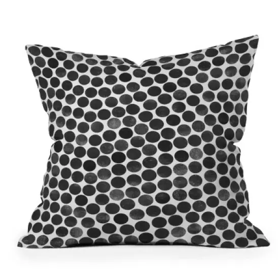 Deny Designs Garima Dhawan Dance Square Outdoor Throw Pillow Black/White image {6}